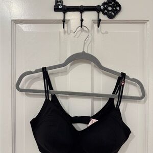 Victoria's Secret Black Bra with Adjustable Strap and Heart Detail